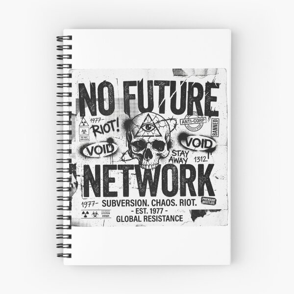 Item preview, NO FUTURE NETWORK - Underground Streetwear Skull Graphic designed and sold by HumanCreator.