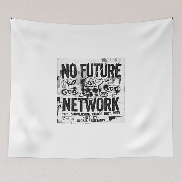 Item preview, NO FUTURE NETWORK - Underground Streetwear Skull Graphic designed and sold by HumanCreator.