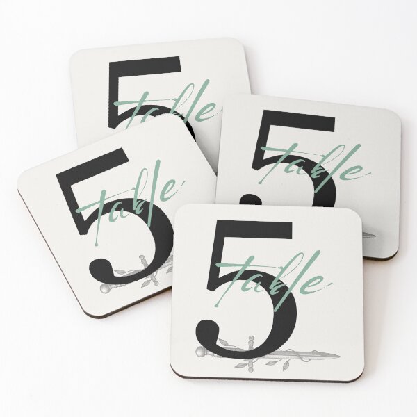 Item preview, Table number 5 | Set of 12 - Fantasy adventure and D&D design - Wedding - Birthday - Parties designed and sold by Love&Geek.