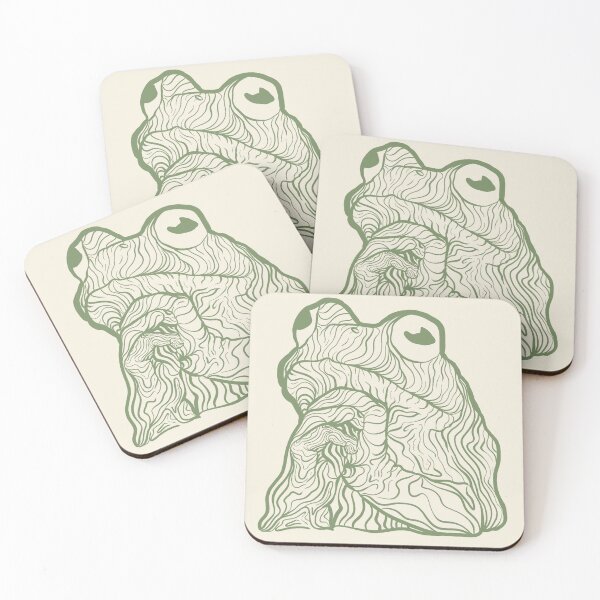 Item preview, Psychedelic Praying Toad, Frog Green Line Art, Swamp Trip Art designed and sold by Digital Vector GB.