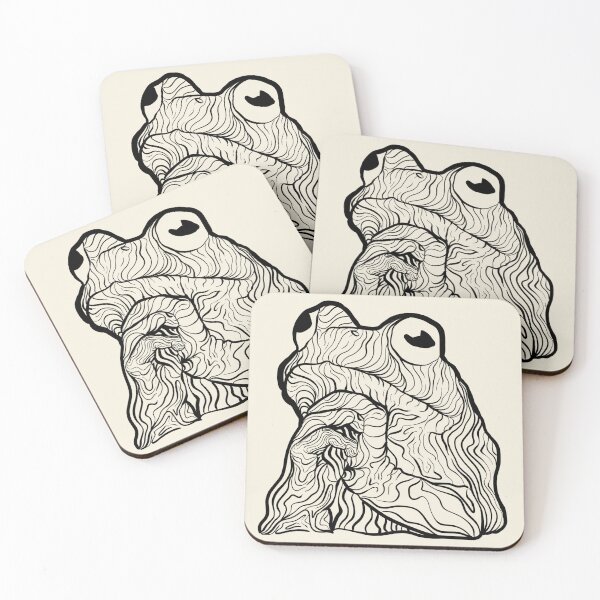 Item preview, Psychedelic Praying Toad, Frog Line Art, Swamp Trip Art designed and sold by Digital Vector GB.