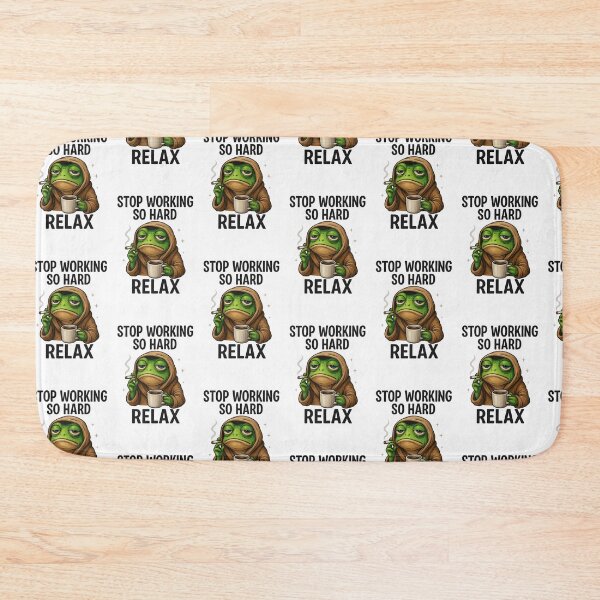 Item preview, Relax,Don, Burn Out- Funny Frog Illustration designed and sold by NeonSketch Lab.