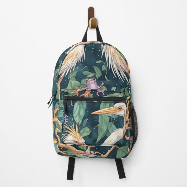 Item preview, Ethereal Wetland Harmony Herons and Blue Frogs Pattern designed and sold by dcohea.