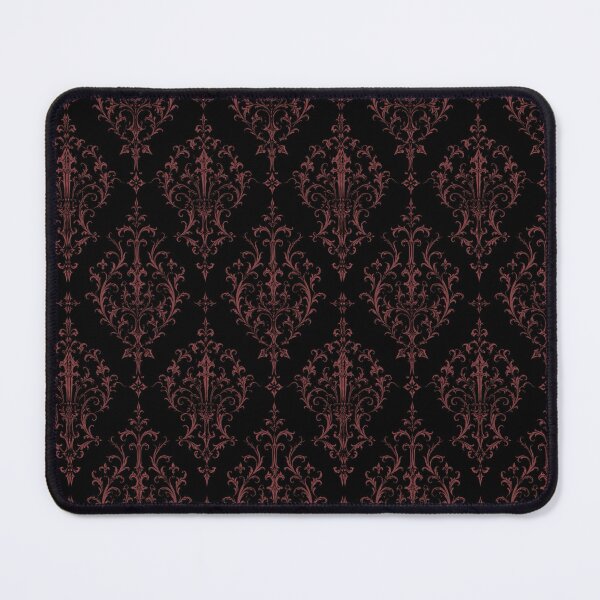 Item preview, Burgundy & Black Gothic Damask Pattern – Dark Victorian & Vampire Aesthetic designed and sold by cabuks.