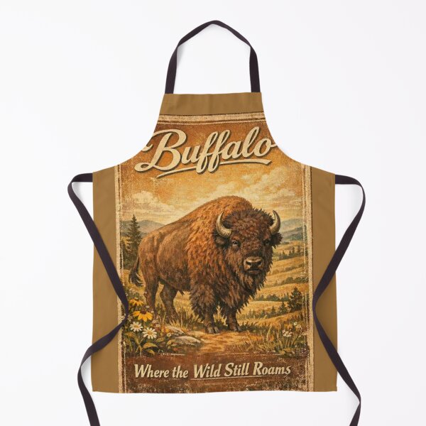 Item preview, Buffalo art poster - where the wild still roams designed and sold by hollycooper.