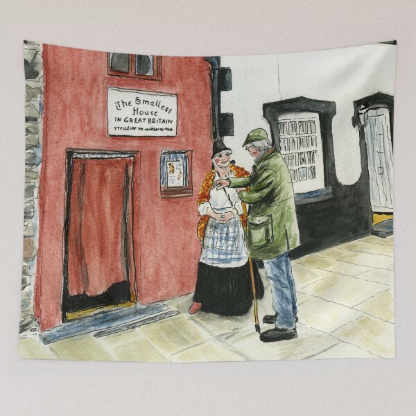 Item preview, Y Tŷ Lleiaf ym Mhrydain Fawr, Conwy, Gogledd Cymru - The Smallest House in Great Britain, Conwy, North Wales designed and sold by LymphomaLass.