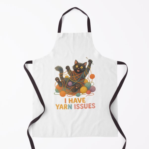 Item preview, I Have Yarn Issues — Funny Crochet Cat Sticker designed and sold by EverStitchStudio ★★★★★.