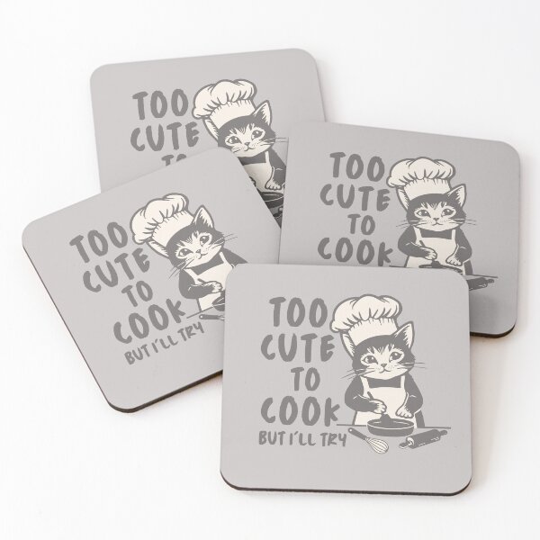 Item preview, Too Cute To Cook But I'll Try, Kitten Chef designed and sold by Shedronpanda.