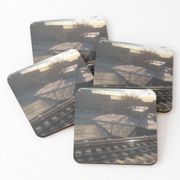Item preview, Snowy Rooftop, Train Tracks designed and sold by Curious Echo Photography.