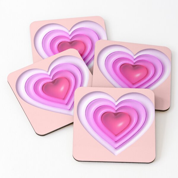 Item preview, 3D Puffy Heart | Cute Plastic Pastel Y2K designed and sold by Rawafi Art Studio.