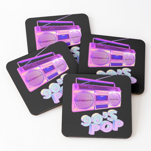Item preview, 90s Pop Retro Boombox Radio Holographic Aesthetic Art designed and sold by Rawafi Art Studio.