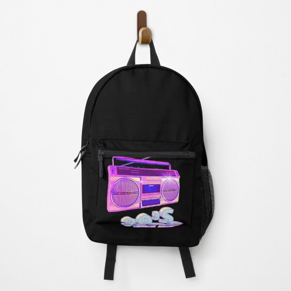 Item preview, 90s Pop Retro Boombox Radio Holographic Aesthetic Art designed and sold by Rawafi Art Studio.