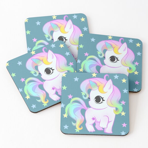 Item preview, Cute Kawaii Pastel Unicorn | Magic Girls Room Decor designed and sold by Rawafi Art Studio.