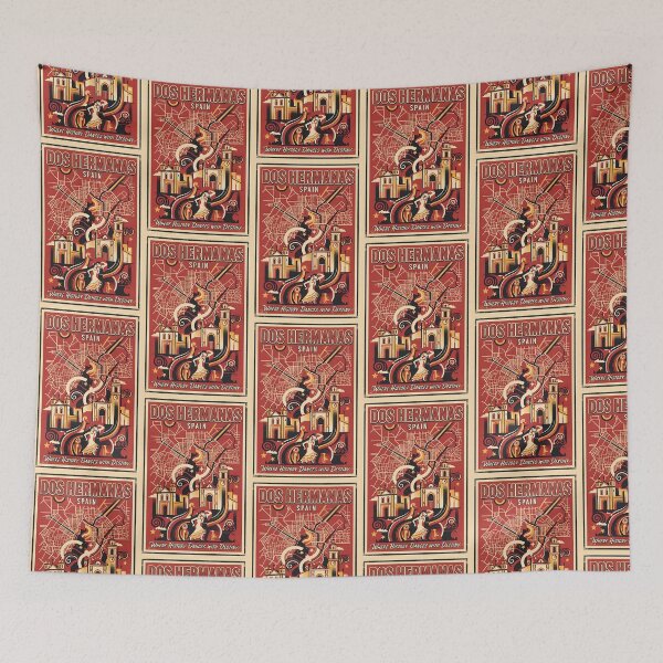 Item preview, Dos Hermanas Spain 1950s Vintage Travel Tourism designed and sold by TravelersGems.