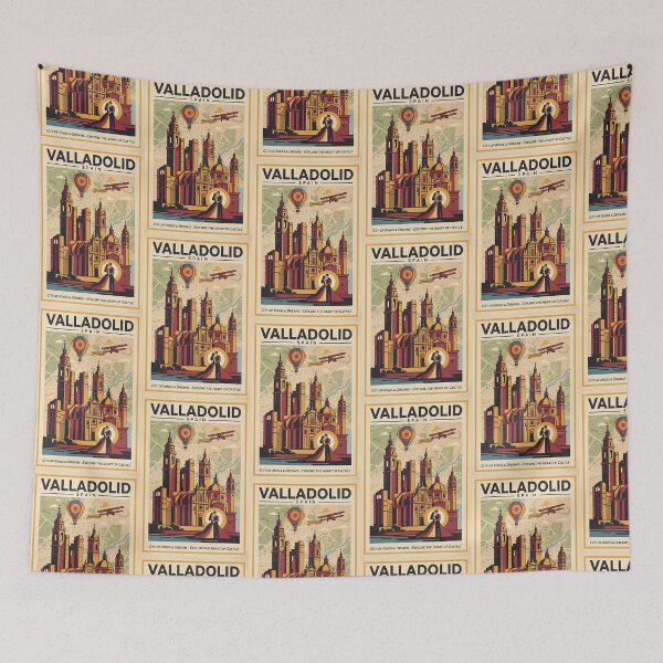 Item preview, Valladolid Spain 1950s Vintage Travel Tourism designed and sold by TravelersGems.