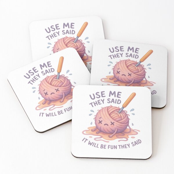 Item preview, Use Me They Said It Will Be Fun — Funny Crochet Yarn Sticker designed and sold by EverStitchStudio ★★★★★.