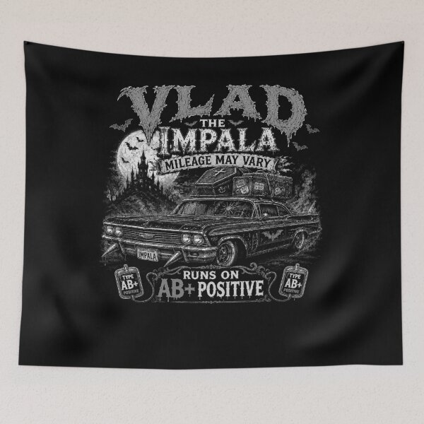 Item preview, VLAD THE IMPALA COLLECTION: AB+ B&W CLASSIC VIBES designed and sold by WheelieGdArt.