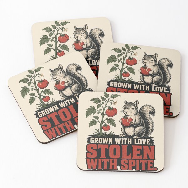 Item preview, Stolen With Spite Funny Gardening Squirrel Tomato designed and sold by POD DYNASTY.