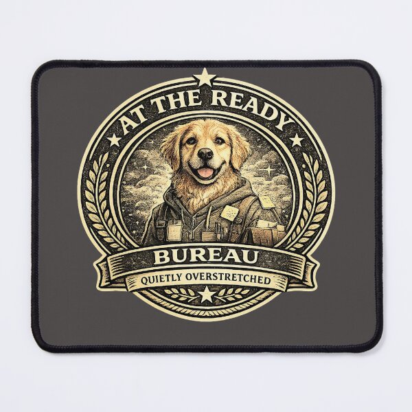 Item preview, At The Ready Bureau Golden Retriever Hoodie - Quietly Overstretched Vintage Comfort Design designed and sold by Halejo68.