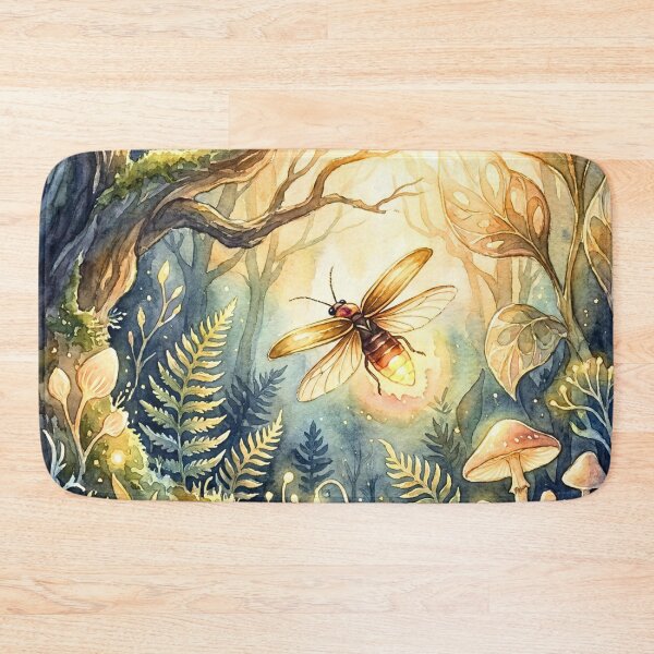Item preview, Moonlit Firefly Forest Fantasy Watercolor designed and sold by Petal & Pattern Co.