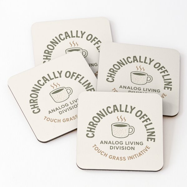 Item preview, Chronically Offline Analog Living Coffee Aesthetic Shirt designed and sold by Fangtasia77.