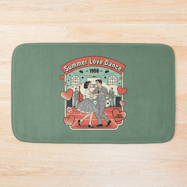 Item preview, Summer Love Dance 1958 Vintage Retro Rockabilly Couple Graphic T-Shirt designed and sold by ObsidianUruk.