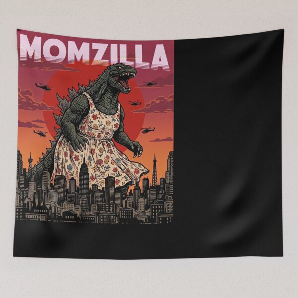 Item preview, Momzilla Roaring Monster Floral Dress City designed and sold by d247.