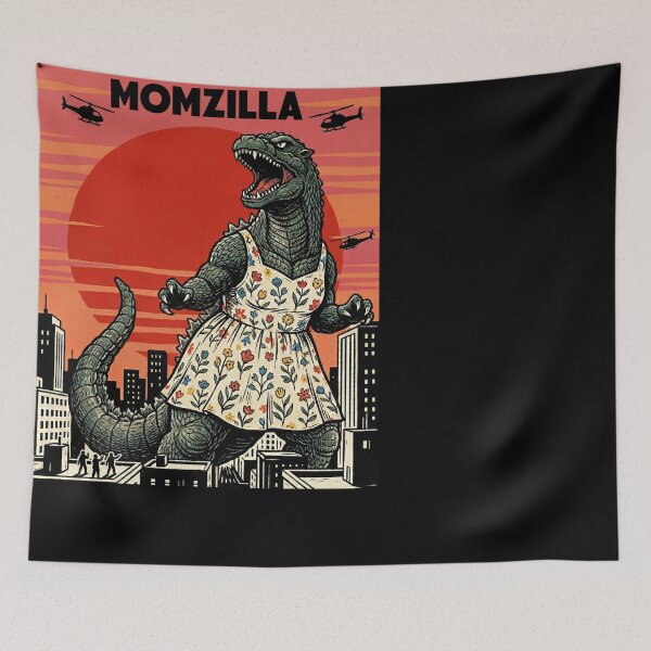 Item preview, Momzilla Roaring Monster Floral Dress City designed and sold by d247.