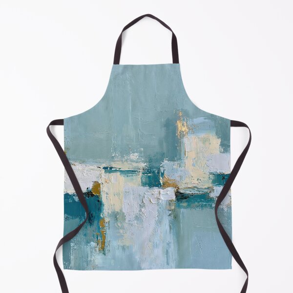 Item preview, Abstract Textured Blue Palette No. 01 - Serene Minimalist Blue & Gold Impasto designed and sold by SlowRegardArt.