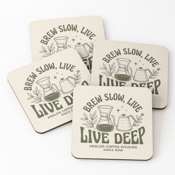 Item preview, Brew Slow Live Deep Slow Coffee Aesthetic Shirt designed and sold by Fangtasia77.