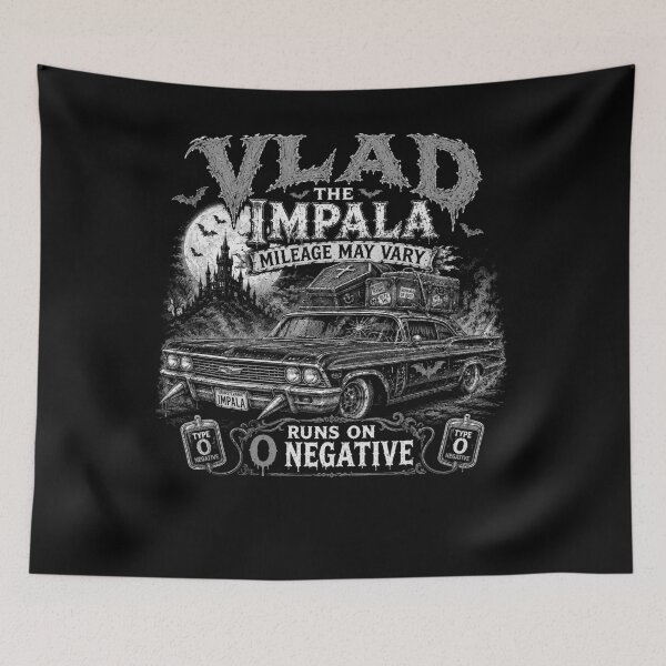 Item preview, VLAD THE IMPALA COLLECTION: O- B&W CLASSIC VIBES designed and sold by WheelieGdArt.