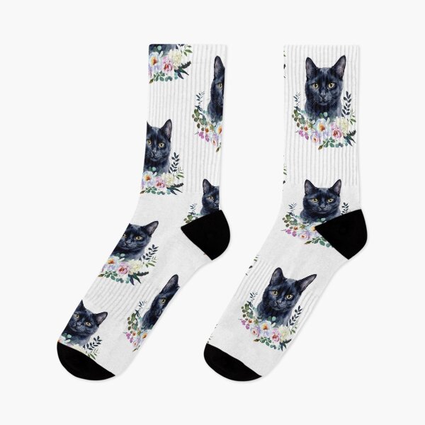 Item preview, Watercolor Black Cat designed and sold by Liededrom..