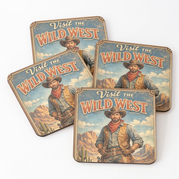 Item preview, Vintage Cowboy poster - Visit the wild West designed and sold by hollycooper.