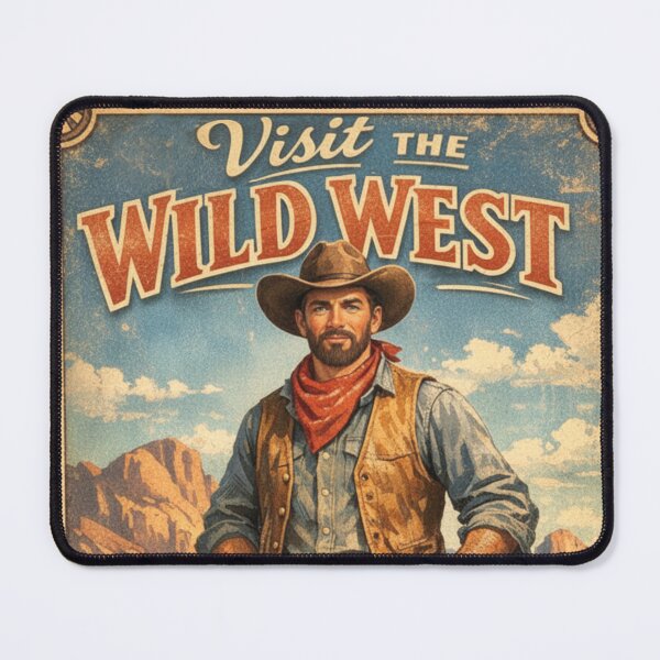 Item preview, Vintage Cowboy poster - Visit the wild West designed and sold by hollycooper.