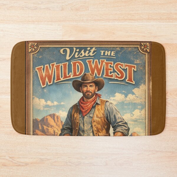 Item preview, Vintage Cowboy poster - Visit the wild West designed and sold by hollycooper.