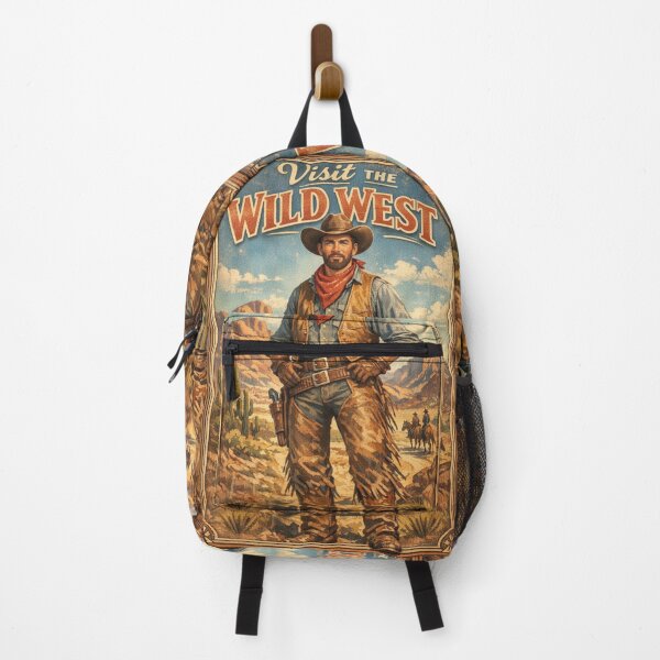 Item preview, Vintage Cowboy poster - Visit the wild West designed and sold by hollycooper.