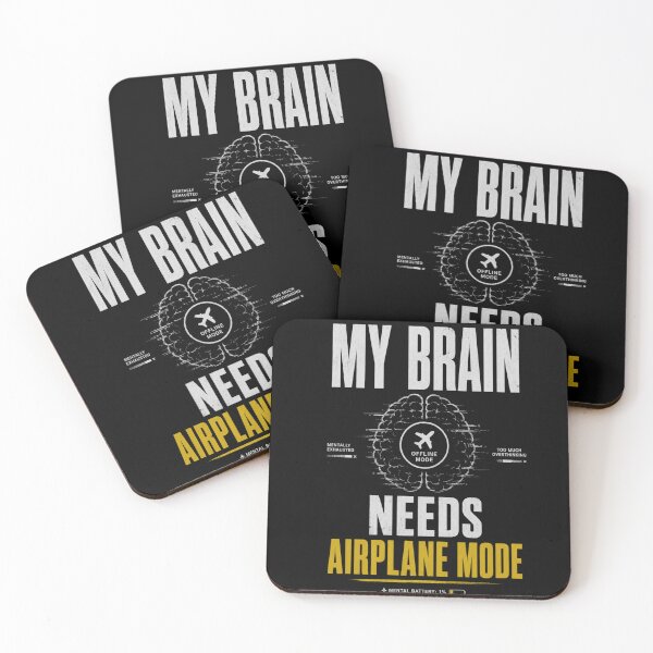 Item preview, My Brain Needs Airplane Mode | Overthinking Introvert Aesthetic designed and sold by LowBatteryStudio ⭐.