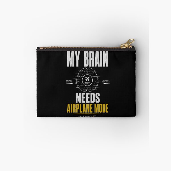 Item preview, My Brain Needs Airplane Mode | Overthinking Introvert Aesthetic designed and sold by LowBatteryStudio ⭐.