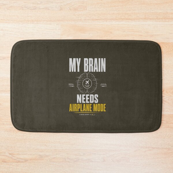 Item preview, My Brain Needs Airplane Mode | Overthinking Introvert Aesthetic designed and sold by LowBatteryStudio ⭐.
