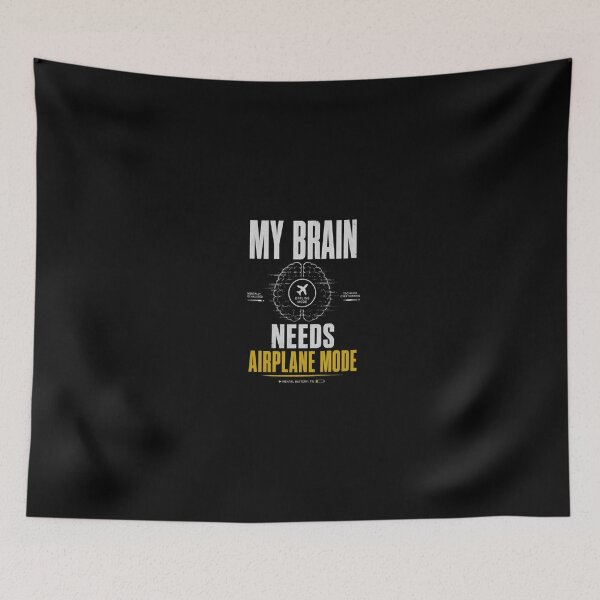 Item preview, My Brain Needs Airplane Mode | Overthinking Introvert Aesthetic designed and sold by LowBatteryStudio ⭐.