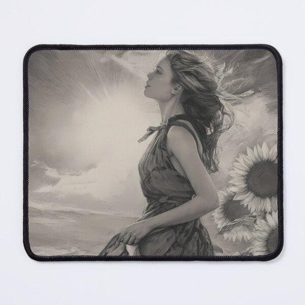 Item preview, Sunflower Field Serenade Charcoal Dream designed and sold by jo-e-basta.