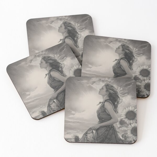 Item preview, Sunflower Field Serenade Charcoal Dream designed and sold by jo-e-basta.