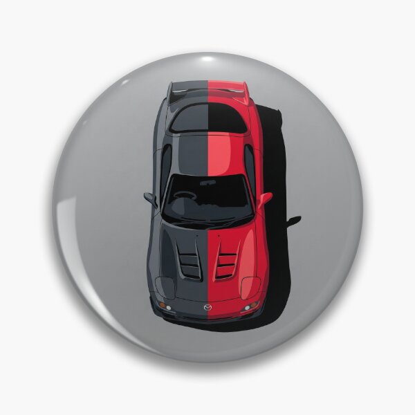 Artikelvorschau, Klassischer blauer Mazda RX-7 FD JDM, Draufsicht, Vektorillustration entworfen und verkauft von Motorline44.