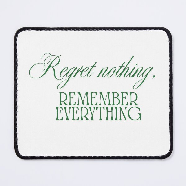 Item preview, Regret nothing minimalism quote design designed and sold by CozyAuraco.