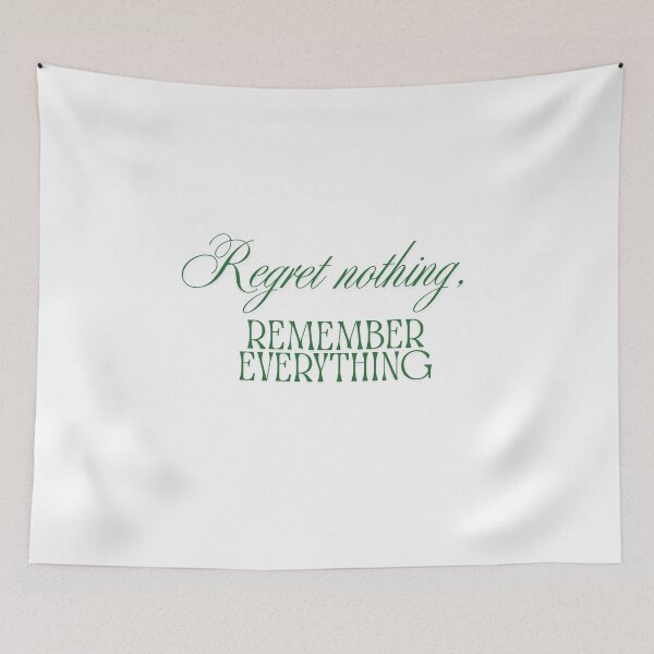 Item preview, Regret nothing minimalism quote design designed and sold by CozyAuraco.