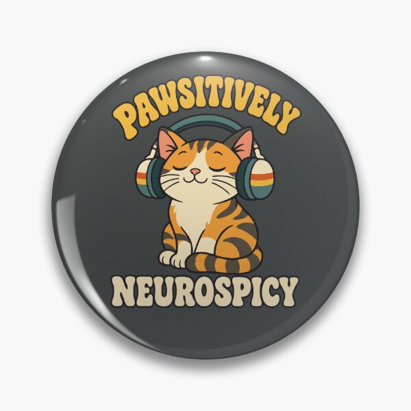 Item preview, Pawsitively Neurospicy Retro Cat designed and sold by DigitalGlade.