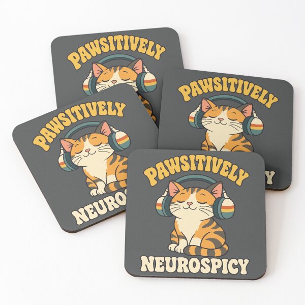 Item preview, Pawsitively Neurospicy Retro Cat designed and sold by DigitalGlade.
