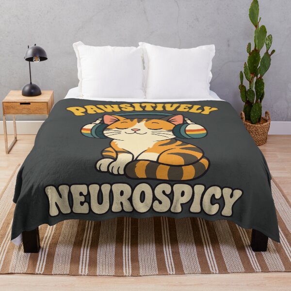 Item preview, Pawsitively Neurospicy Retro Cat designed and sold by DigitalGlade.