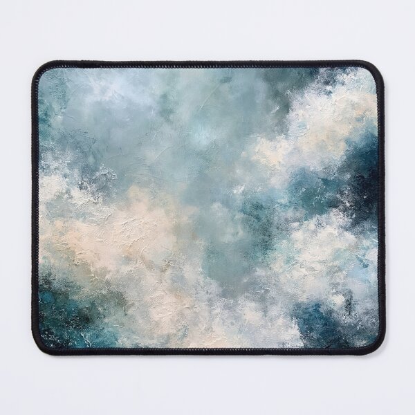Item preview, Abstract Textured Blue Palette No. 02 - Moody Deep Blue & Teal Impasto designed and sold by SlowRegardArt.