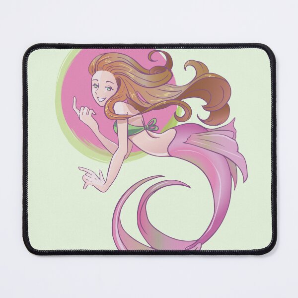 Item preview, Pink mermaid illustration designed and sold by Konopikyu.